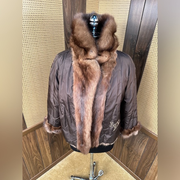 VINTAGE MARSHALL FIELD & COMPANY RUSSIAN SABLE FUR COAT JACKET MEDIUM - Picture 7 of 12